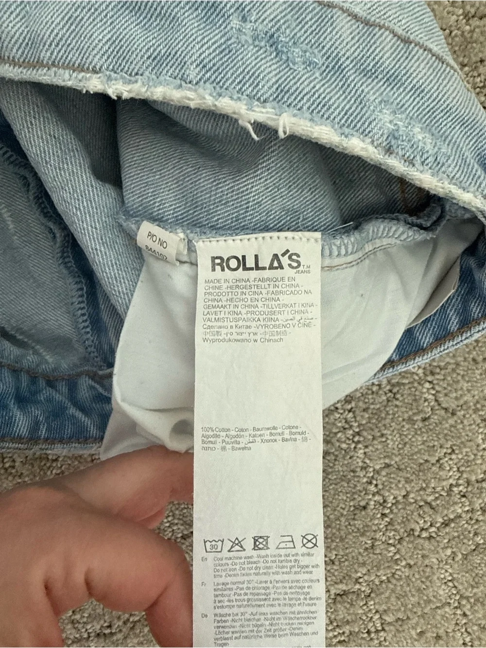 Rolla's Dusters High Rise Slim Denim Shorts Light Wash Distressed Size 27